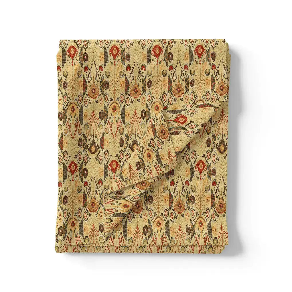Golden Ikat Pure Georgette Printed Fabric Material – pg 0 ma015262 110 golden ikat pure georgette printed fabric material 4