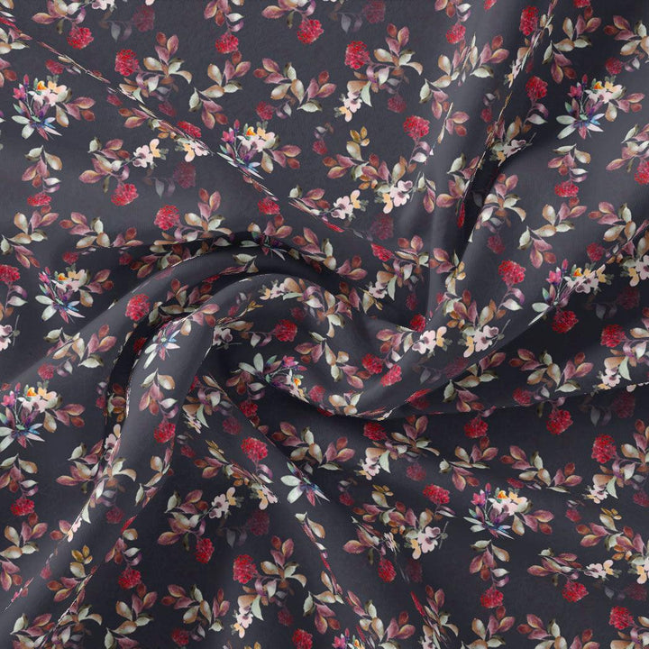 Fedora Flower Pure Georgette Printed Fabric - FAB VOGUE Studio®