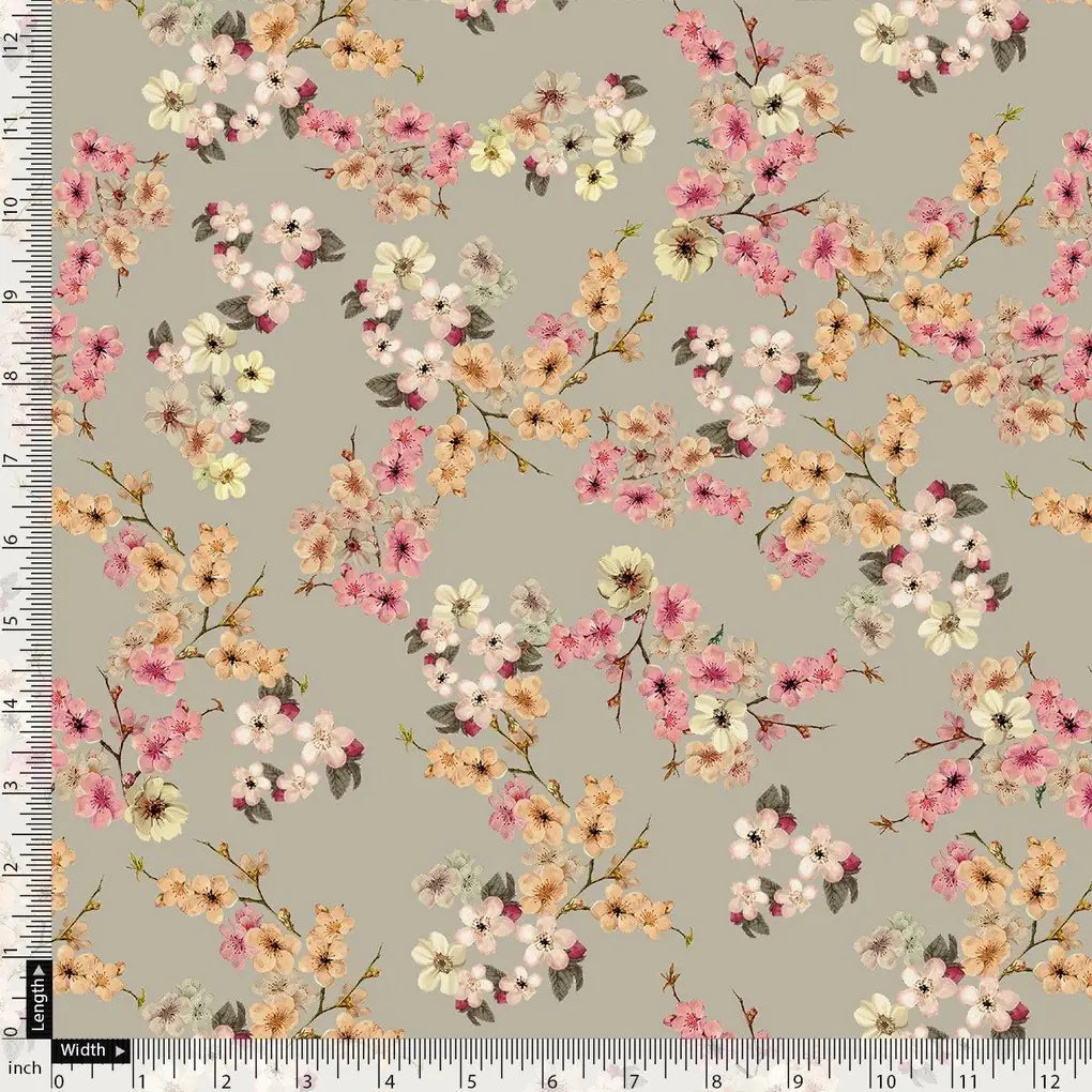 Beautiful Ditsy Gold Sand With Pot Pourri Colour Digital Printed Fabric - Pure Georgette – pg 0 ma017741 110 beautiful ditsy gold sand with pot pourri colour digital printed fabric pure georgette 4