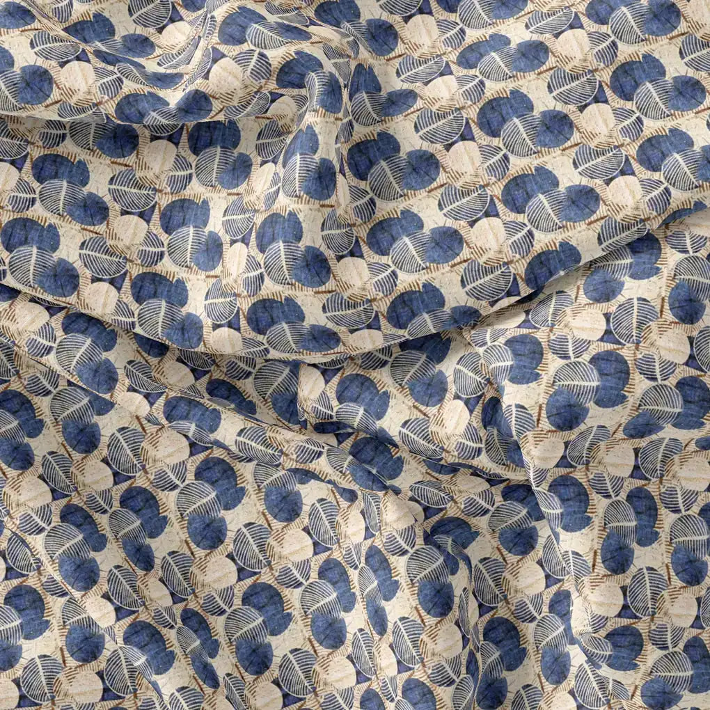 Stylized Round Leaf Digital Printed Fabric - Pure Georgette – pg 0 ma01977 110 stylized round leaf digital printed fabric pure georgette 3