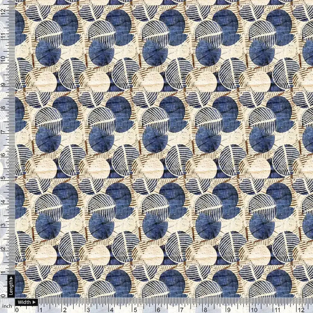 Stylized Round Leaf Digital Printed Fabric - Pure Georgette – pg 0 ma01977 110 stylized round leaf digital printed fabric pure georgette 4