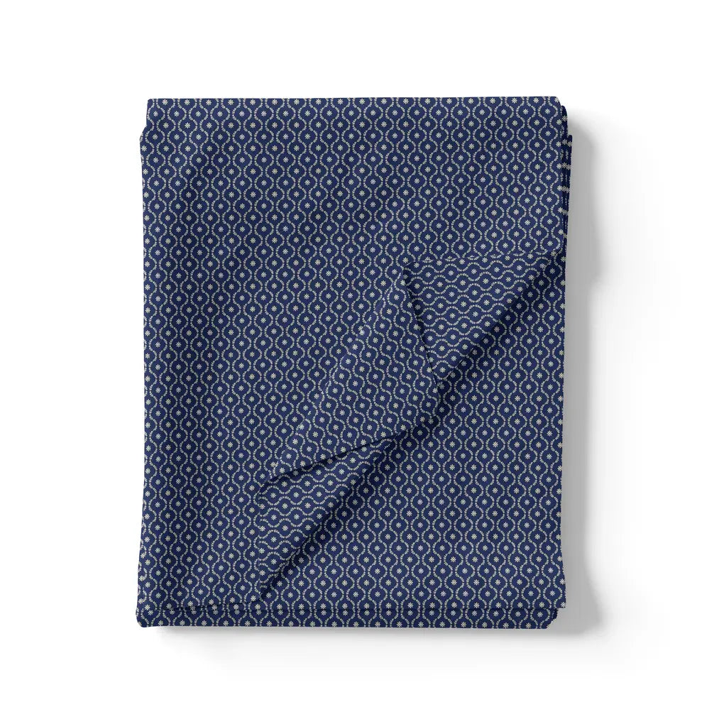 Attractive Tiny Blue Star Ogee Digital Printed Fabric - Pure Georgette – pg 0 ma0205 110 attractive tiny blue star ogee digital printed fabric pure georgette 3