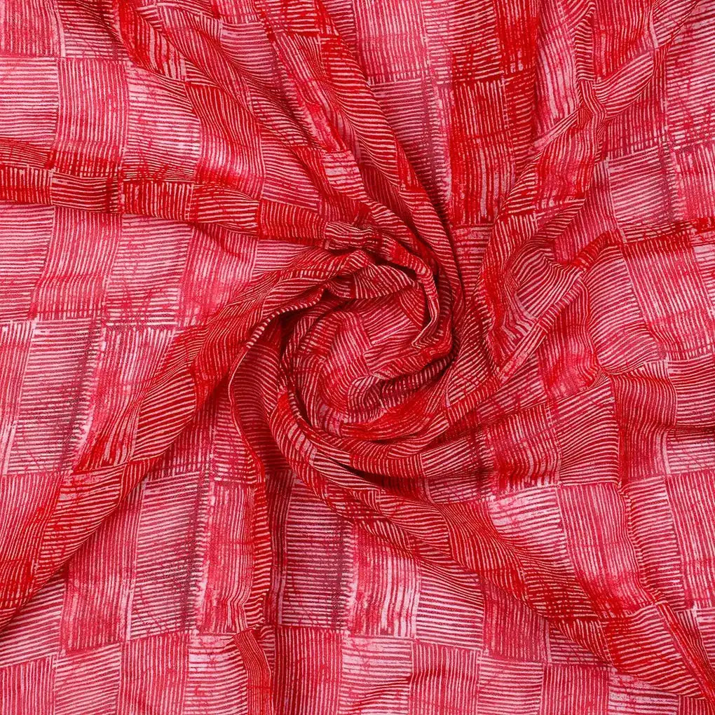 Checkes Textured Red And White Digital Printed Fabric - Pure Georgette – pg 0 ma02235 110 checkes textured red and white digital printed fabric pure georgette 1