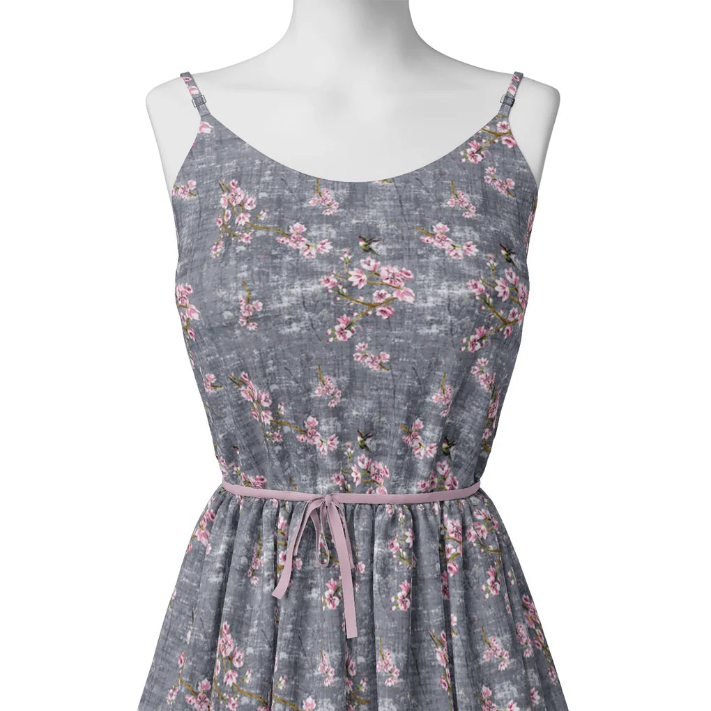 Pink Ditsy Pure Georgette Printed Fabric Material – pg 0 ma02293 110 pink ditsy pure georgette printed fabric material 2