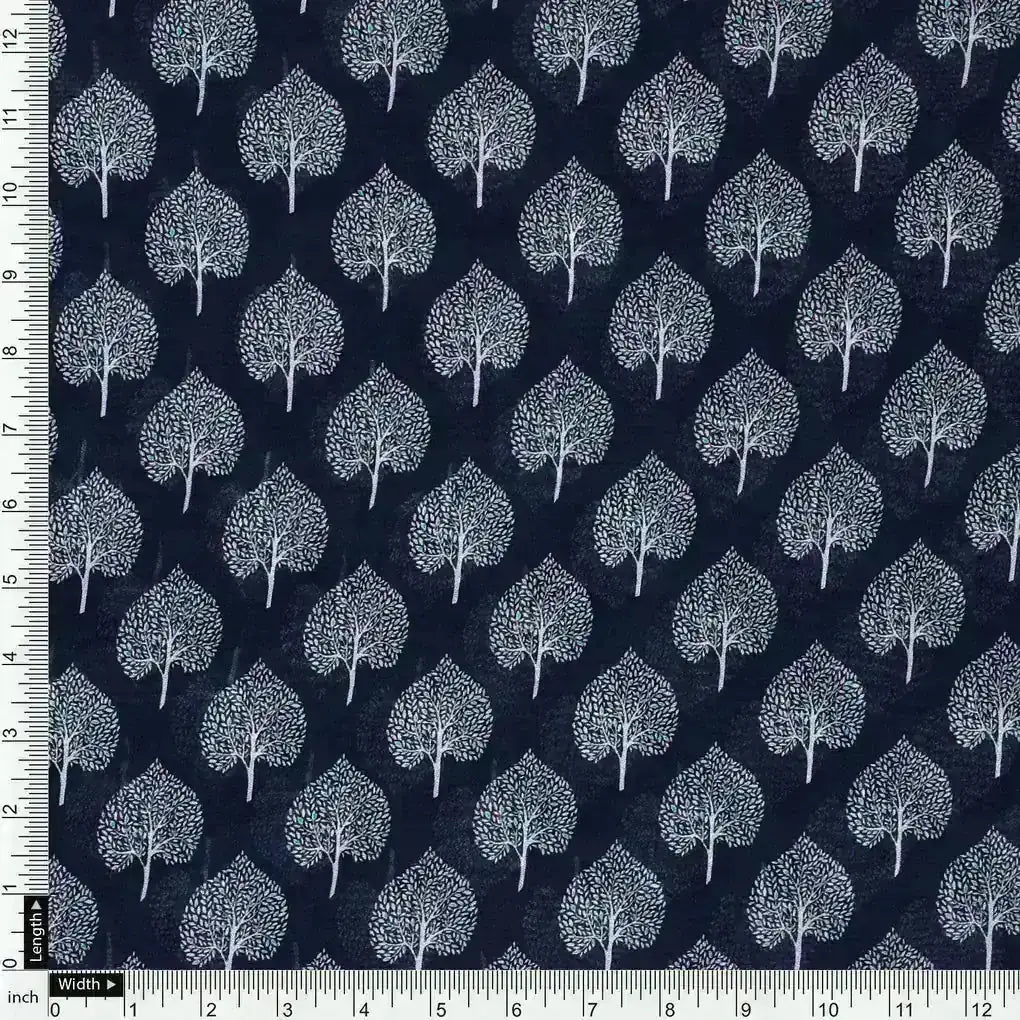 Stylized Mepal Leaf Motif Digital Printed Fabric - Pure Georgette – pg 0 ma02999 110 stylized mepal leaf motif digital printed fabric pure georgette 4
