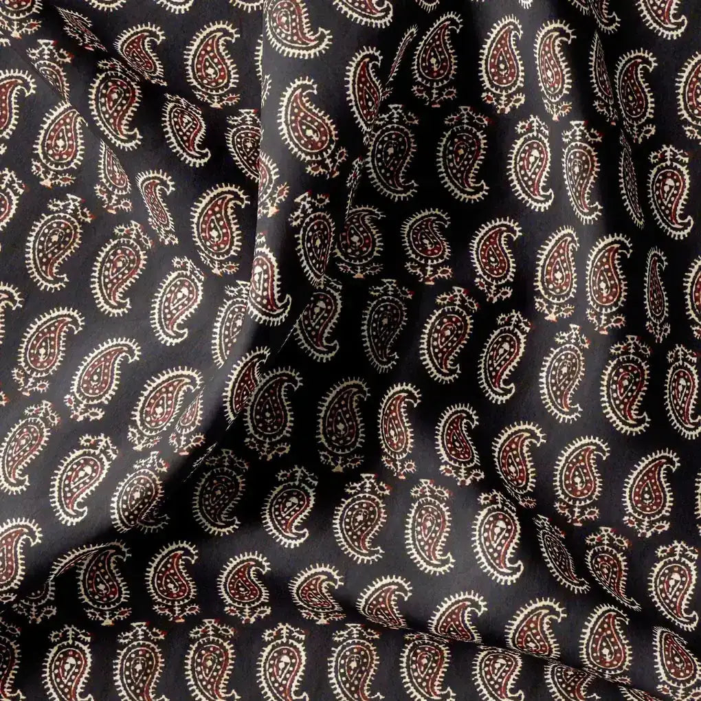 Paisley Seamless over Black Digital Printed Fabric – pg 0 ma03067 110 paisley seamless over black digital printed fabric 1