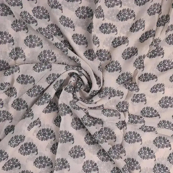 Block Print Motif Digital Printed Fabric - Pure Georgette – pg 0 ma03105p4 110 block print motif digital printed fabric pure georgette 1