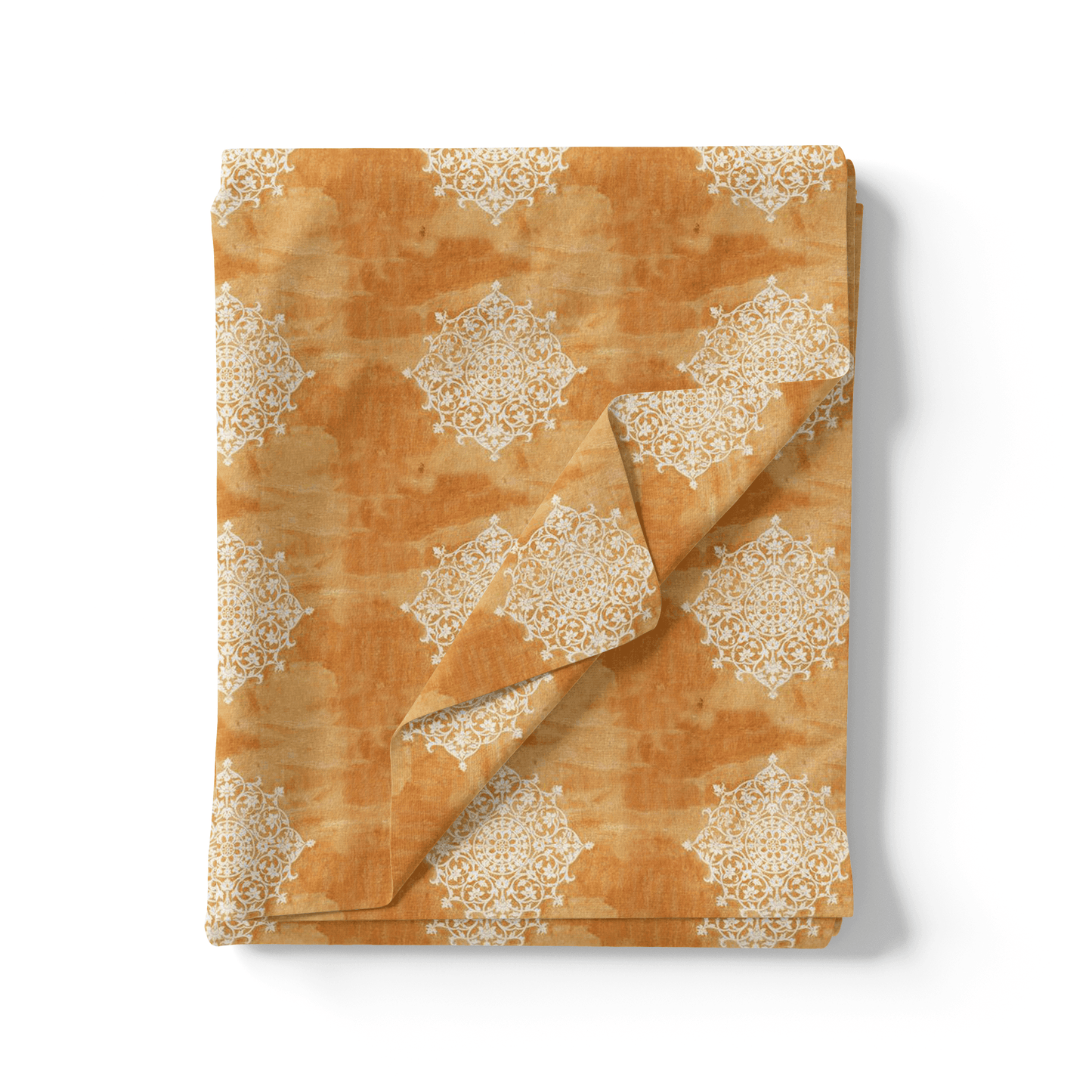 Golden Aborignal Pure Georgette Printed Fabric Material - FAB VOGUE Studio®