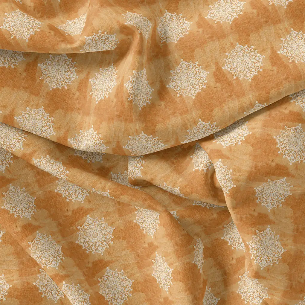 Golden Aborignal Pure Georgette Printed Fabric Material – pg 0 ma03953 110 golden aborignal pure georgette printed fabric material 4