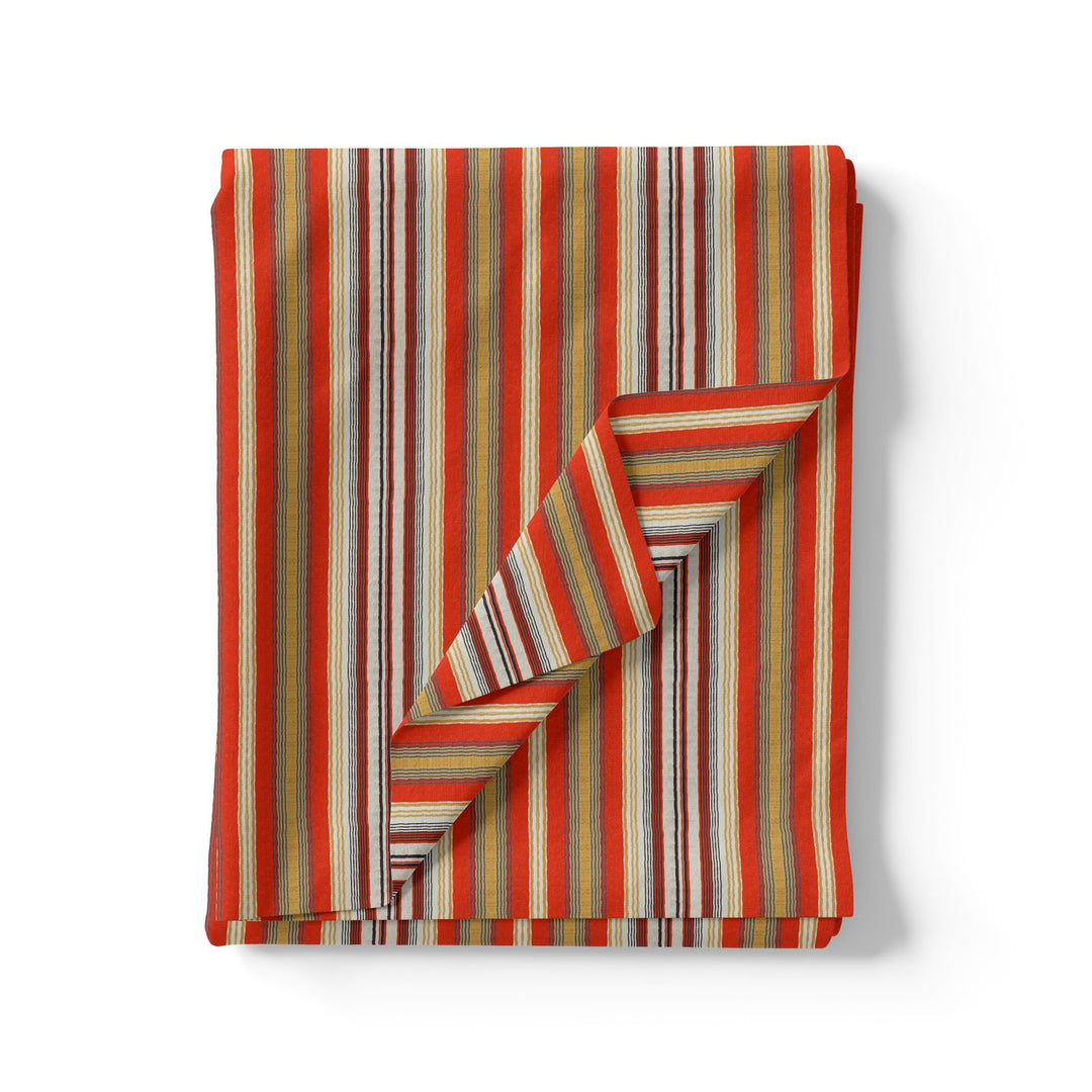 Trending Unbalanced Colourful Strips Digital Printed Fabric - Pure Georgette - FAB VOGUE Studio®