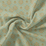 Beautiful Golden Fleur De Lis Pattern Digital Printed Fabric - Pure Georgette – pg 0 ma0584 110 beautiful golden fleur de lis pattern digital printed fabric pure georgette 1