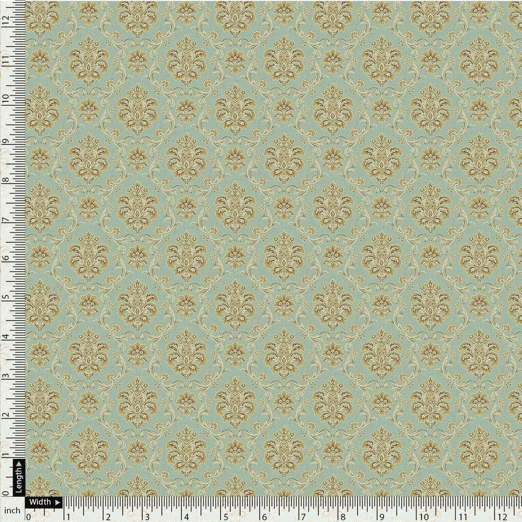 Beautiful Golden Fleur De Lis Pattern Digital Printed Fabric - Pure Georgette – pg 0 ma0584 110 beautiful golden fleur de lis pattern digital printed fabric pure georgette 4