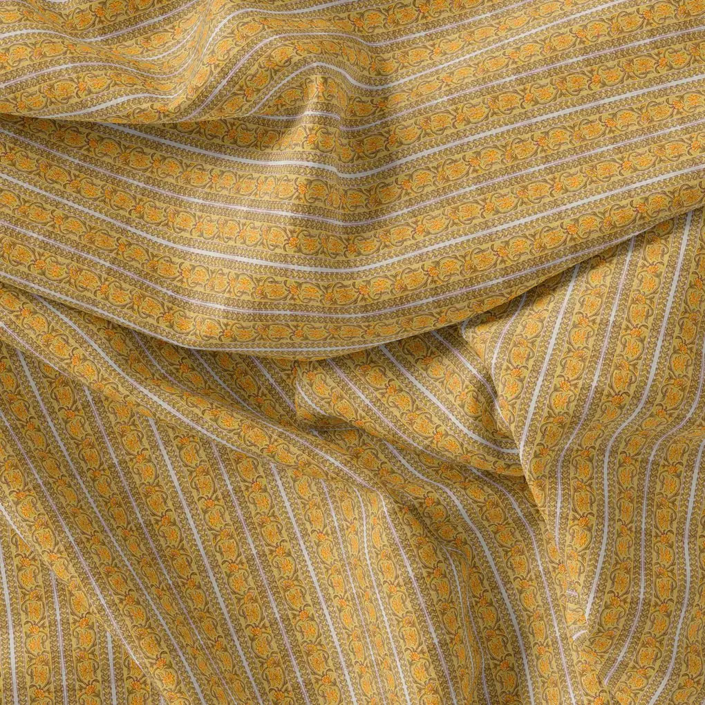 Decorative Yellow Strips Leaves Digital Printed Fabric - Pure Georgette – pg 0 ma05841 110 decorative yellow strips leaves digital printed fabric pure georgette 4