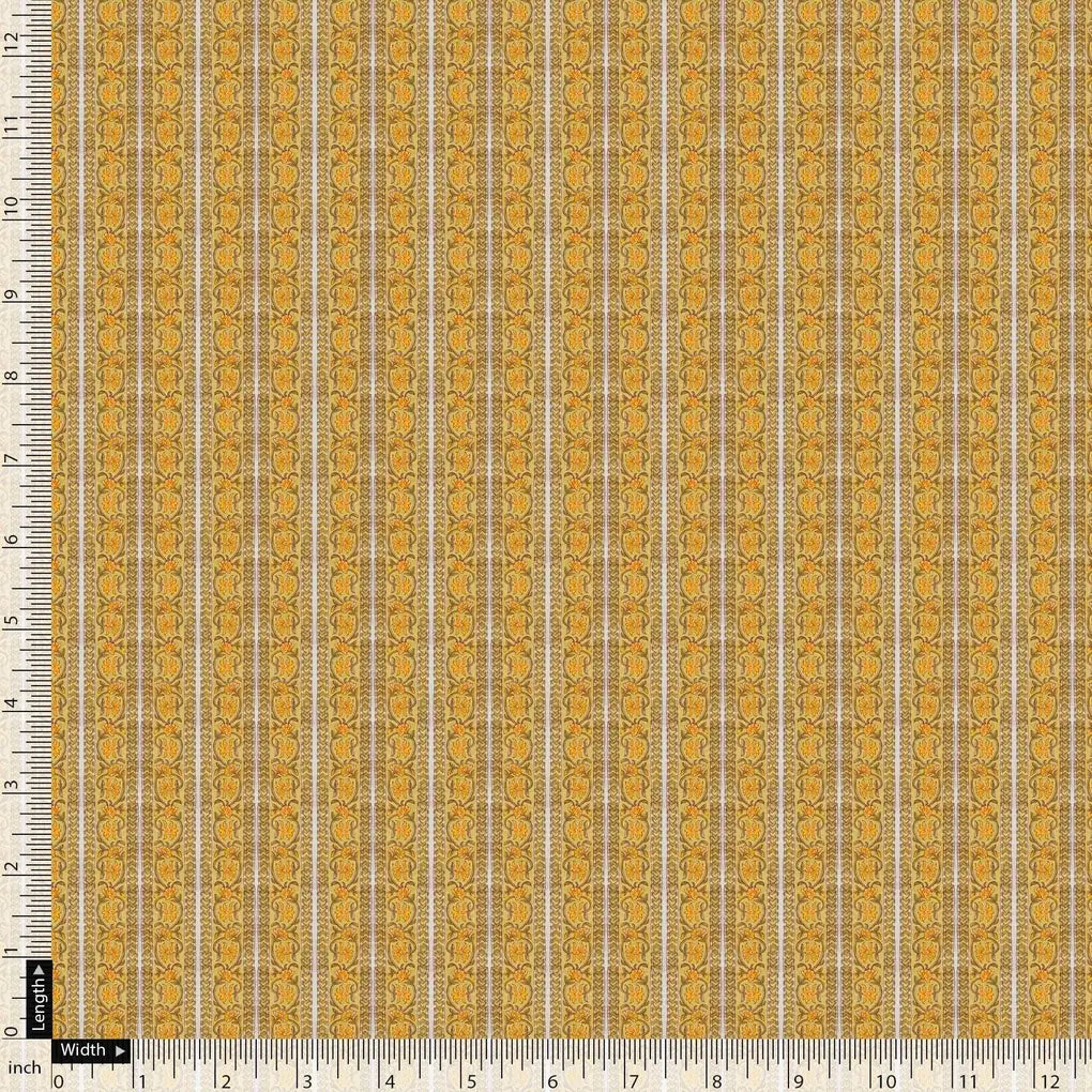 Decorative Yellow Strips Leaves Digital Printed Fabric - Pure Georgette – pg 0 ma05841 110 decorative yellow strips leaves digital printed fabric pure georgette 5