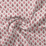 Lovely Pink And Brown Hand Block Leaves Digital Printed Fabric - Pure Georgette – pg 0 ma0586 110 lovely pink and brown hand block leaves digital printed fabric pure georgette 1
