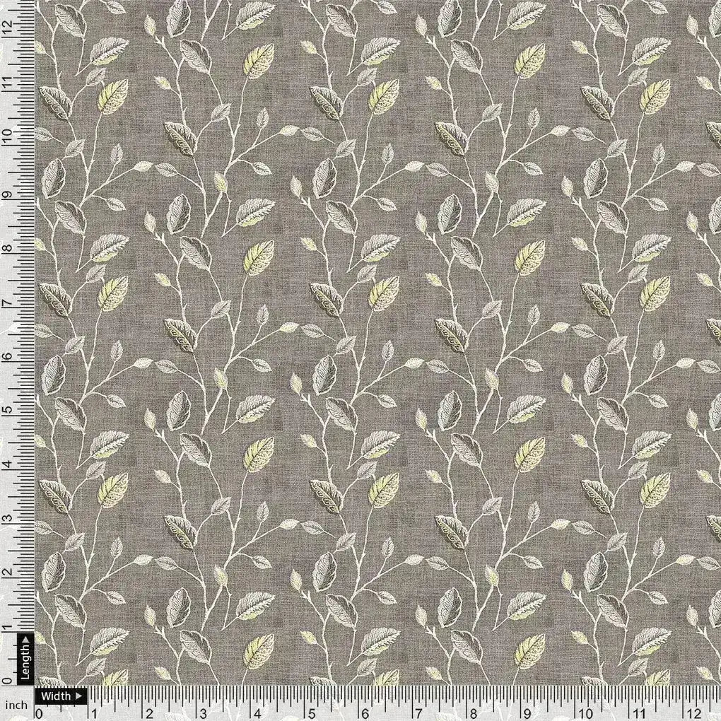 Brown Leaves With Stalk Digital Printed Fabric - Pure Georgette – pg 0 ma06380 110 brown leaves with stalk digital printed fabric pure georgette 4