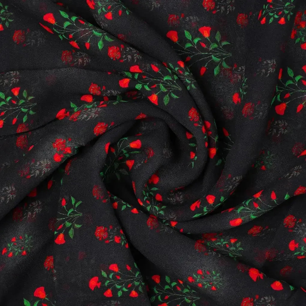 Red Flower over Black Base Difgital Printed Fabric – pg 0 ma06441 110 red flower over black base difgital printed fabric 1