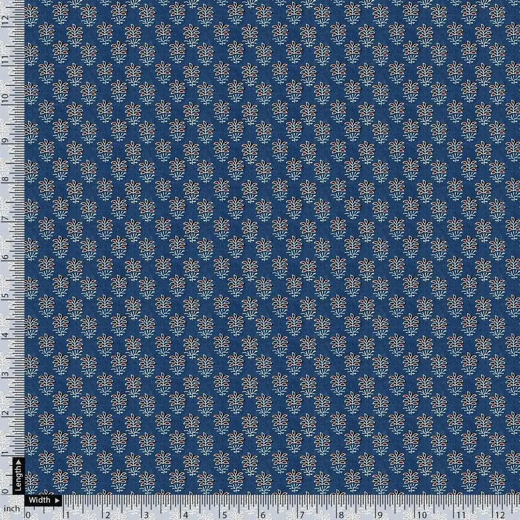 Lovely Blue Port Tree Leaves Digital Printed Fabric - Pure Georgette – pg 0 ma0669 110 lovely blue port tree leaves digital printed fabric pure georgette 4