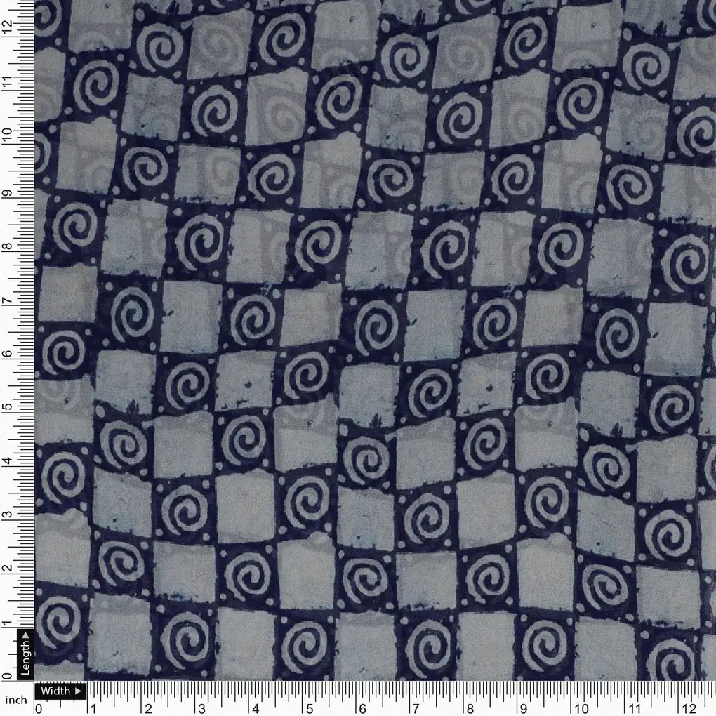 Classic Round With Checks Digital Printed Fabric - Pure Georgette – pg 0 ma0846 110 classic round with checks digital printed fabric pure georgette 4