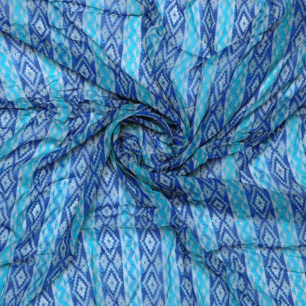 Metallic Seaweed Strips Pure Georgette Printed Fabric Material – pg 0 ma08485p1 110 metallic seaweed strips pure georgette printed fabric material 1