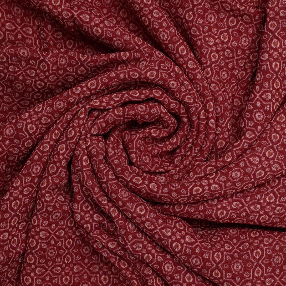 Creative Seamless Multi Types Clover Digital Printed Fabric - Pure Georgette - FAB VOGUE Studio®