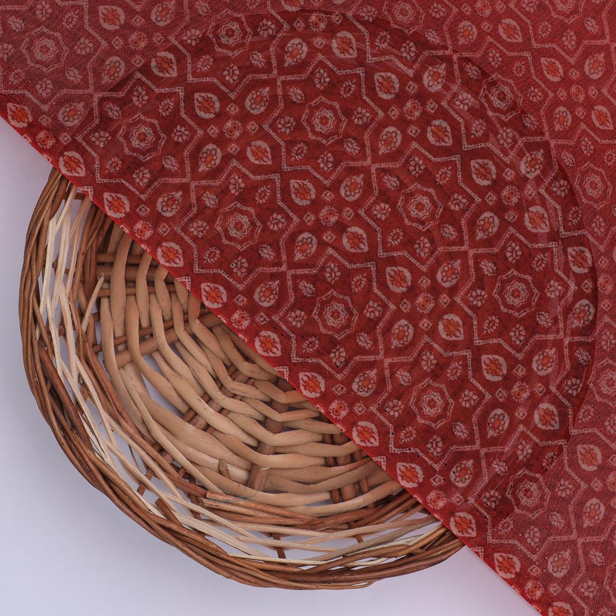 Creative Seamless Multi Types Clover Digital Printed Fabric - Pure Georgette - FAB VOGUE Studio®
