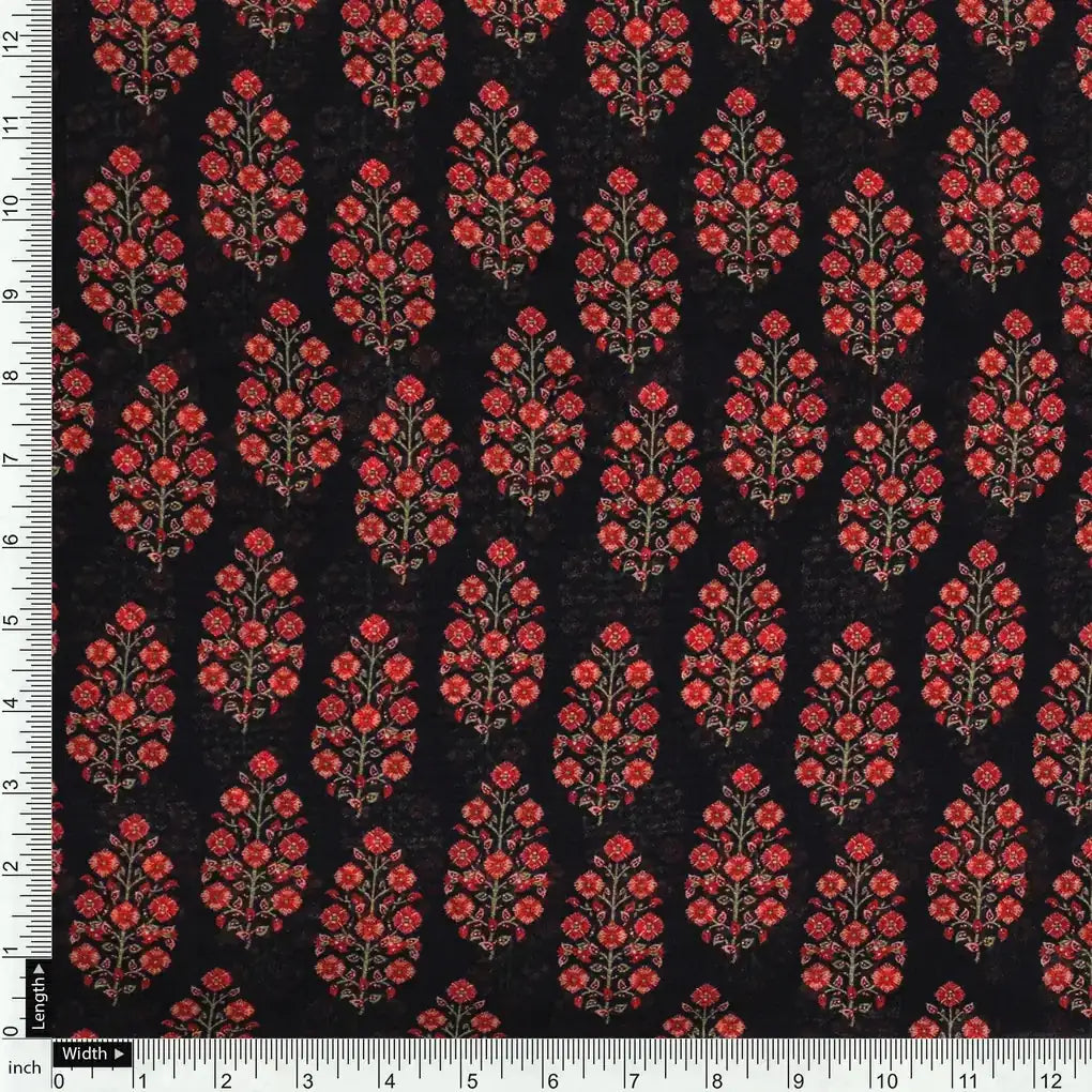 Red Floral Laying Over Black Digital Printed Fabric – pg 0 ma09632 110 red floral laying over black digital printed fabric 4