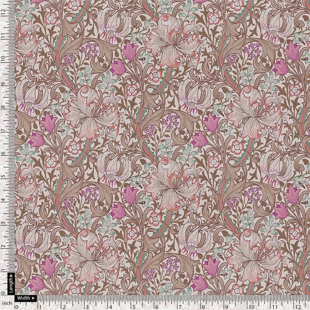 Festive Curve Design Pink Doted Flower Digital Printed Fabric - Pure Georgette – pg 0 ta 06000 110 festive curve design pink doted flower digital printed fabric pure georgette 4