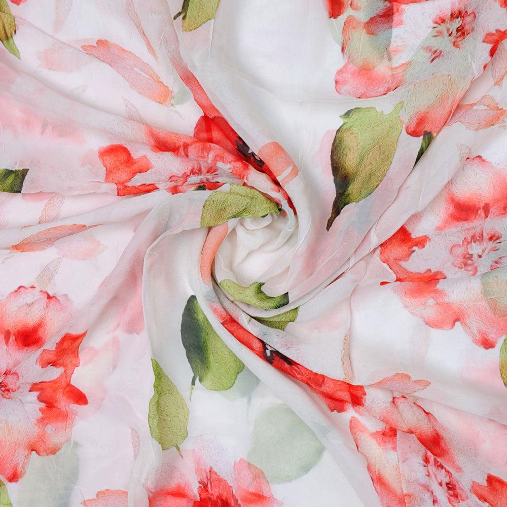 Red Flower Repeat Digital Printed Fabric - Pure Georgette – pg 0 ta0002 110 red flower repeat digital printed fabric pure georgette 1