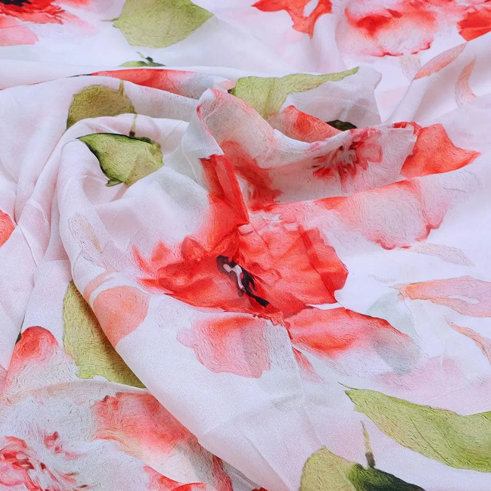 Red Flower Repeat Digital Printed Fabric - Pure Georgette – pg 0 ta0002 110 red flower repeat digital printed fabric pure georgette 3