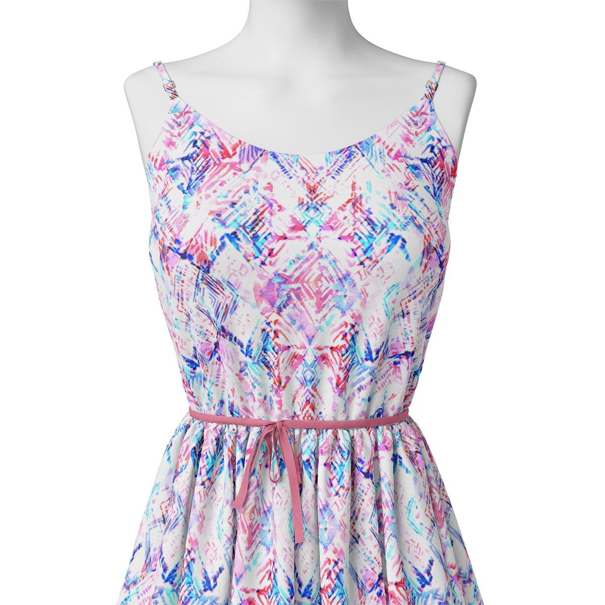 Geometric Colourful Water paint Digital Printed Fabric - Pure Georgette - FAB VOGUE Studio®