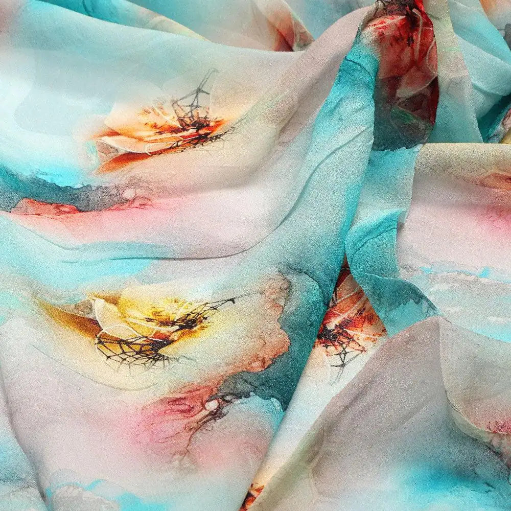 Skyblue Watercolor Pure Georgette Printed Fabric – pg 0 ta010985 110 skyblue watercolor pure georgette printed fabric 3