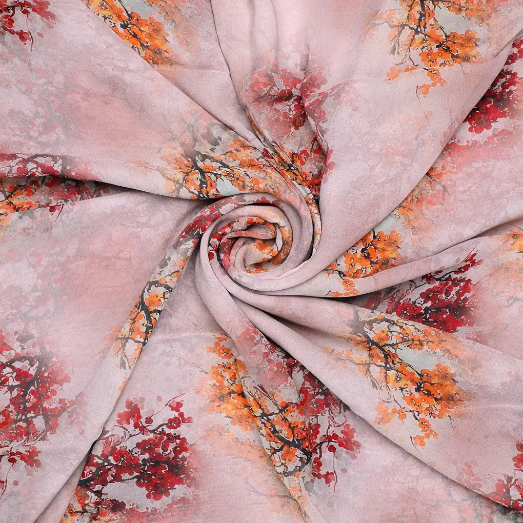 Misty Rose Leaves Printed Pure Georgette Fabric – pg 0 ta011242p2 110 misty rose leaves printed pure georgette fabric 1