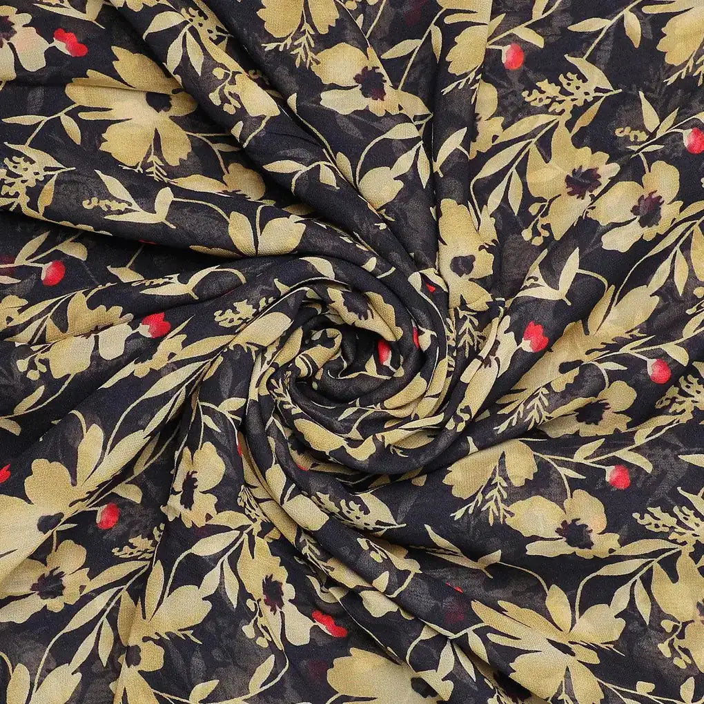 Green Leaves Printed Pure Georgette Fabric – pg 0 ta011291p1 110 green leaves printed pure georgette fabric 1