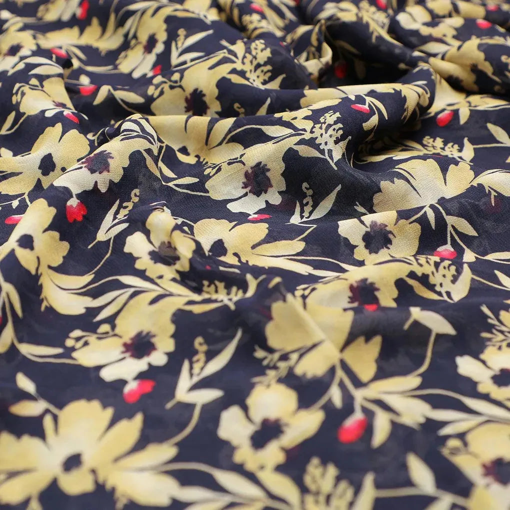 Green Leaves Printed Pure Georgette Fabric – pg 0 ta011291p1 110 green leaves printed pure georgette fabric 3