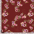 Floating Flowers With Marron Red Digital Printed Fabric - Pure Georgette – pg 0 ta05601p1 110 floating flowers with marron red digital printed fabric pure georgette 4