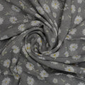 White Aster With Gray Background Digital Printed Fabric - Pure Georgette – pg 0 ta05678 110 white aster with gray background digital printed fabric pure georgette 1
