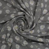 White Aster With Gray Background Digital Printed Fabric - Pure Georgette – pg 0 ta05678 110 white aster with gray background digital printed fabric pure georgette 1