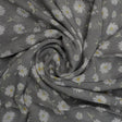 White Aster With Gray Background Digital Printed Fabric - Pure Georgette – pg 0 ta05678 110 white aster with gray background digital printed fabric pure georgette 1