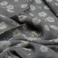White Aster With Gray Background Digital Printed Fabric - Pure Georgette – pg 0 ta05678 110 white aster with gray background digital printed fabric pure georgette 3