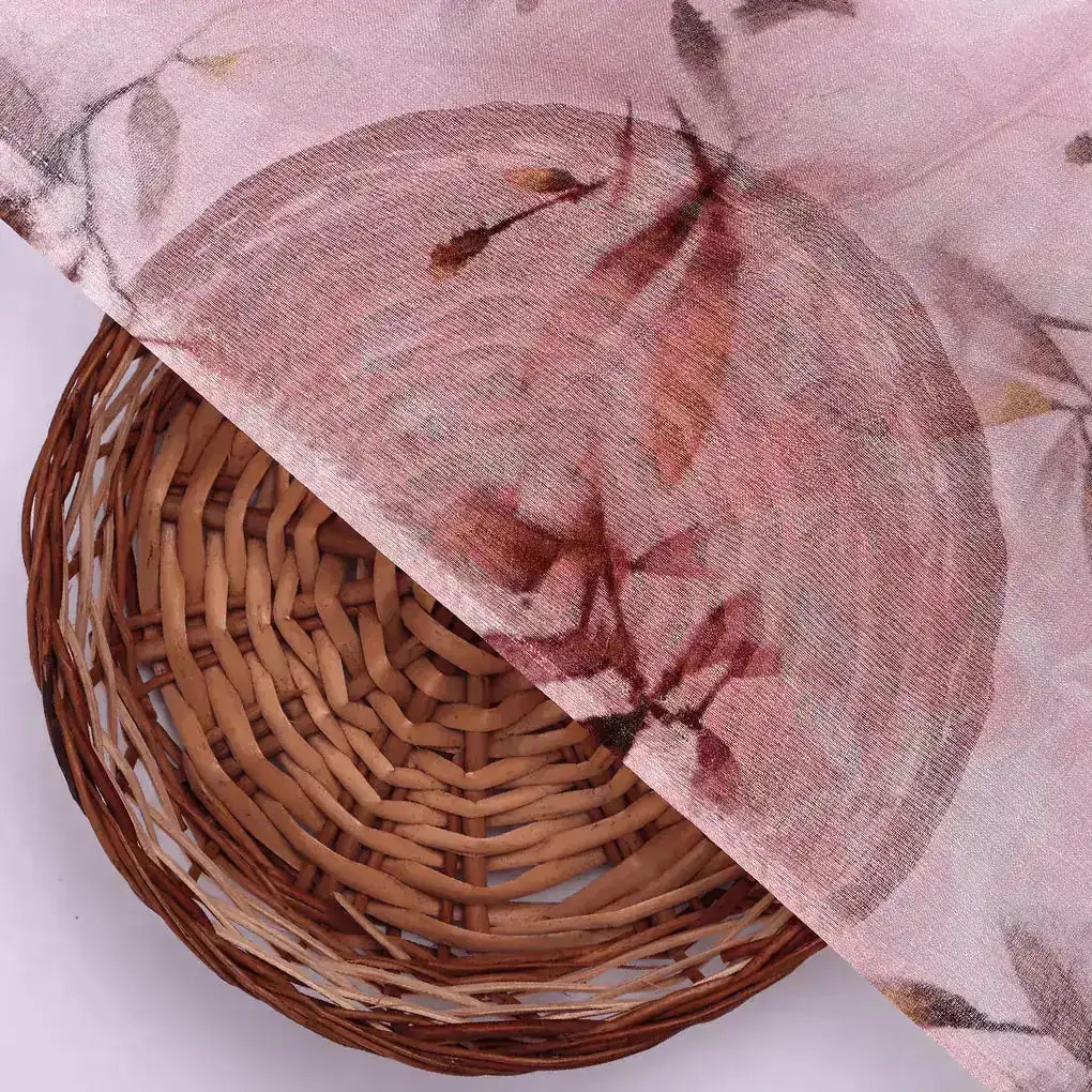 Pinkish Thin And Light Leaves Digital Printed Fabric - Pure Georgette – pg 0 ta05861p3 110 pinkish thin and light leaves digital printed fabric pure georgette 2