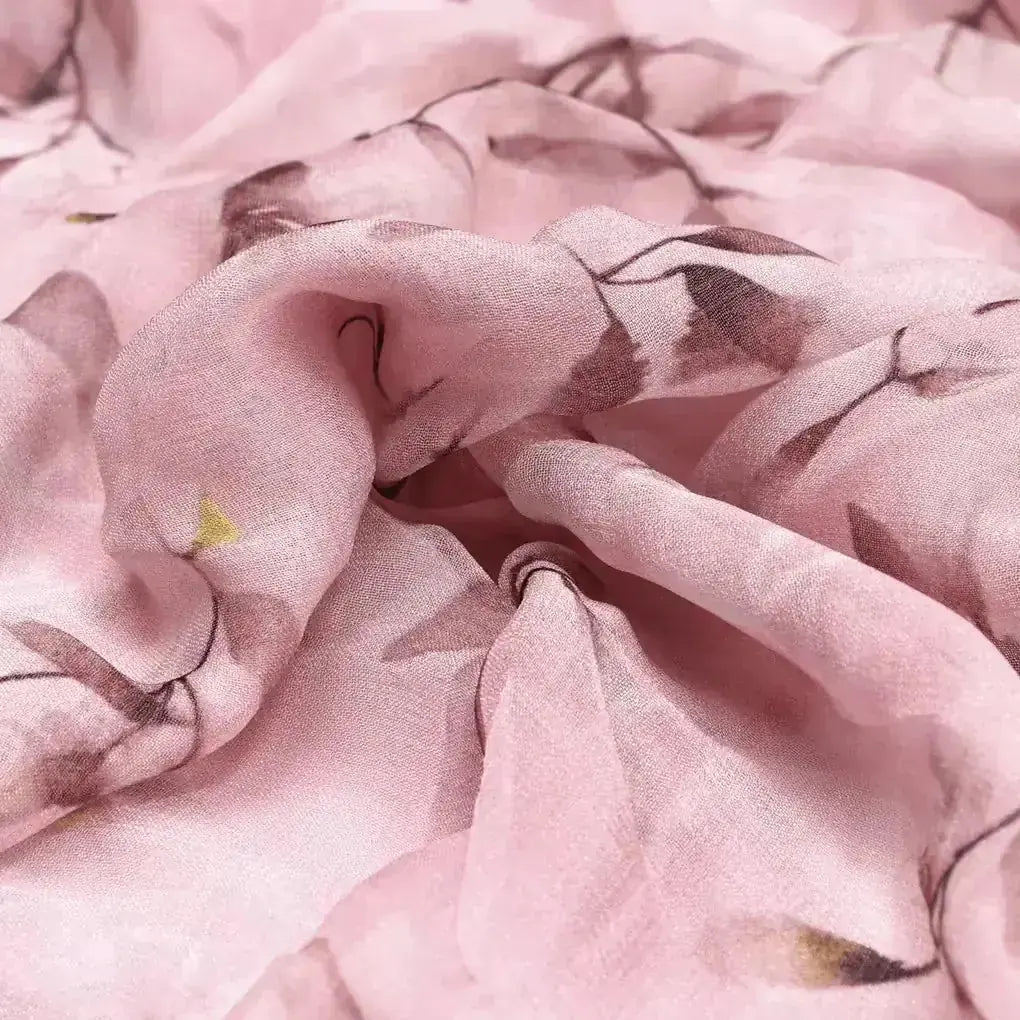 Pinkish Thin And Light Leaves Digital Printed Fabric - Pure Georgette – pg 0 ta05861p3 110 pinkish thin and light leaves digital printed fabric pure georgette 3