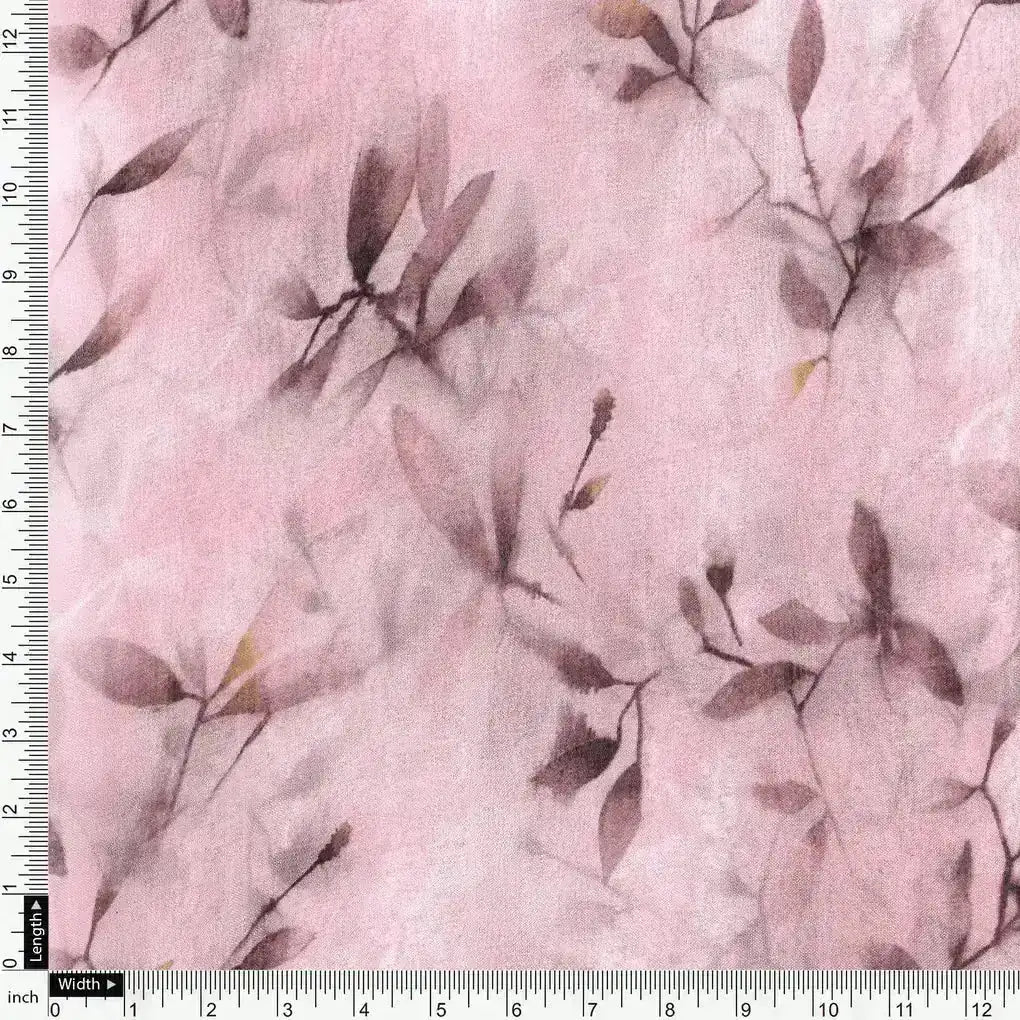 Pinkish Thin And Light Leaves Digital Printed Fabric - Pure Georgette – pg 0 ta05861p3 110 pinkish thin and light leaves digital printed fabric pure georgette 4