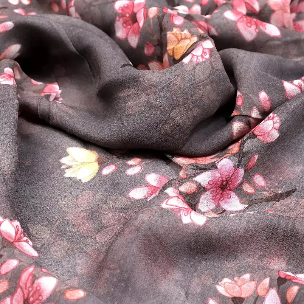 Pinkish Flower Bunch Repeat Digital Printed Fabric - Pure Georgette – pg 0 ta06246 110 pinkish flower bunch repeat digital printed fabric pure georgette 3