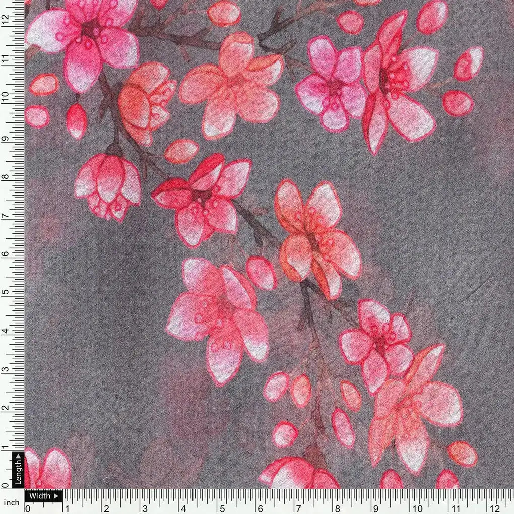 Pinkish Flower Bunch Repeat Digital Printed Fabric - Pure Georgette – pg 0 ta06246 110 pinkish flower bunch repeat digital printed fabric pure georgette 4