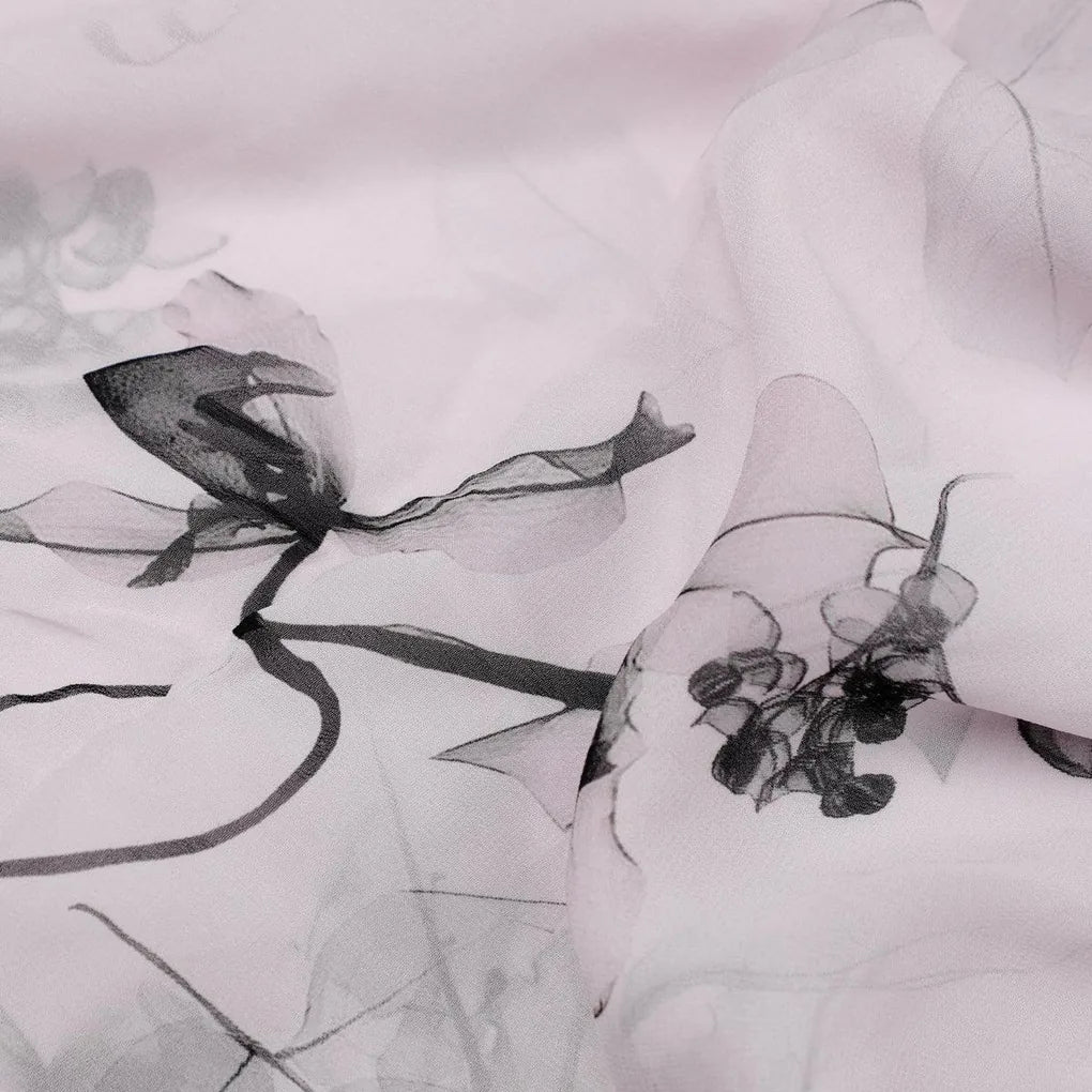 Black Floating Flowers Digital Printed Fabric - Pure Georgette – pg 0 ta06256 110 black floating flowers digital printed fabric pure georgette 3