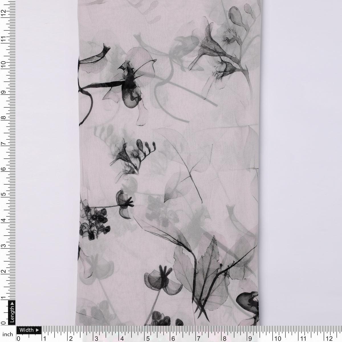 Black Floating Flowers Digital Printed Fabric - Pure Georgette – pg 0 ta06256 110 black floating flowers digital printed fabric pure georgette 4