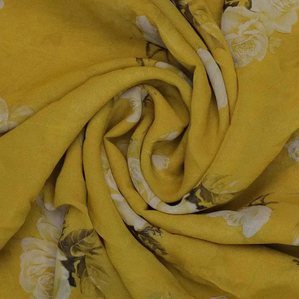 Lemon Yellow Flower Allover Digital Printed Fabric - Pure Georgette – pg 0 ta06831p8 110 lemon yellow flower allover digital printed fabric pure georgette 1