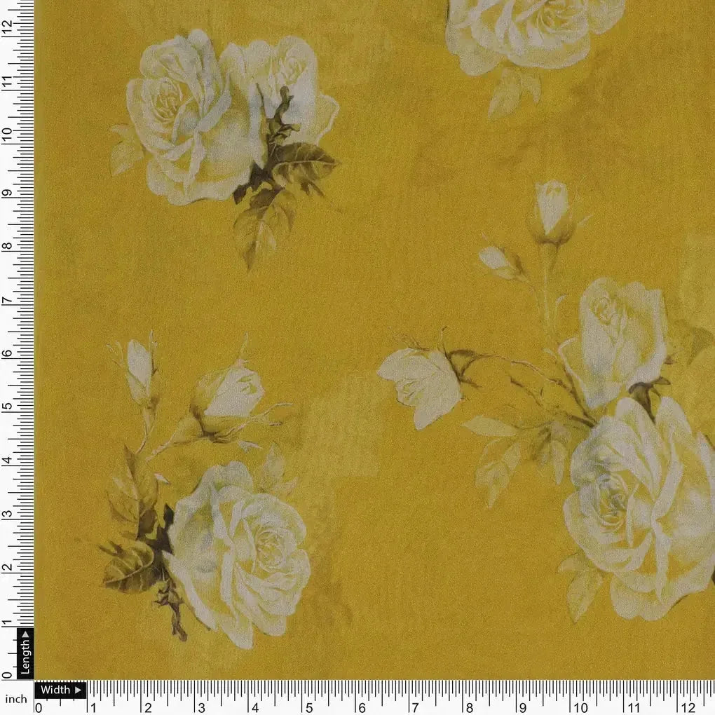 Lemon Yellow Flower Allover Digital Printed Fabric - Pure Georgette – pg 0 ta06831p8 110 lemon yellow flower allover digital printed fabric pure georgette 4