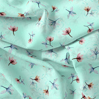 Brown Floating Flower On Rama Green Digital Printed Fabric  - Pure Georgette – pg 0 ta06994p1 110 brown floating flower on rama green digital printed fabric pure georgette 1